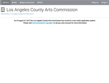 Tablet Screenshot of lacounty.culturegrants.org