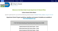 Desktop Screenshot of miamidadearts.culturegrants.org